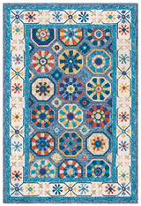 Safavieh Metro 4'-0" x 6'-0" Rug in Blue / Ivory