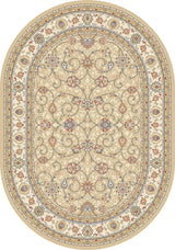 Dynamic Rugs Ancient Garden 57120 Lt Gold / Ivory Rugs - Oval