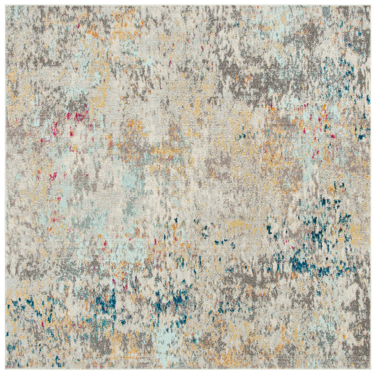 Safavieh Madison 6'-7" x 6'-7" Rug in Grey / Gold