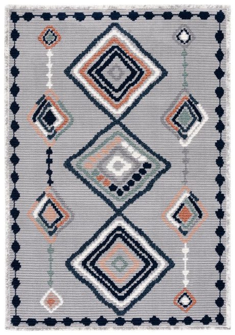 Safavieh Marrakesh 4'-0" x 6'-0" Rug in Grey / Blue Rust