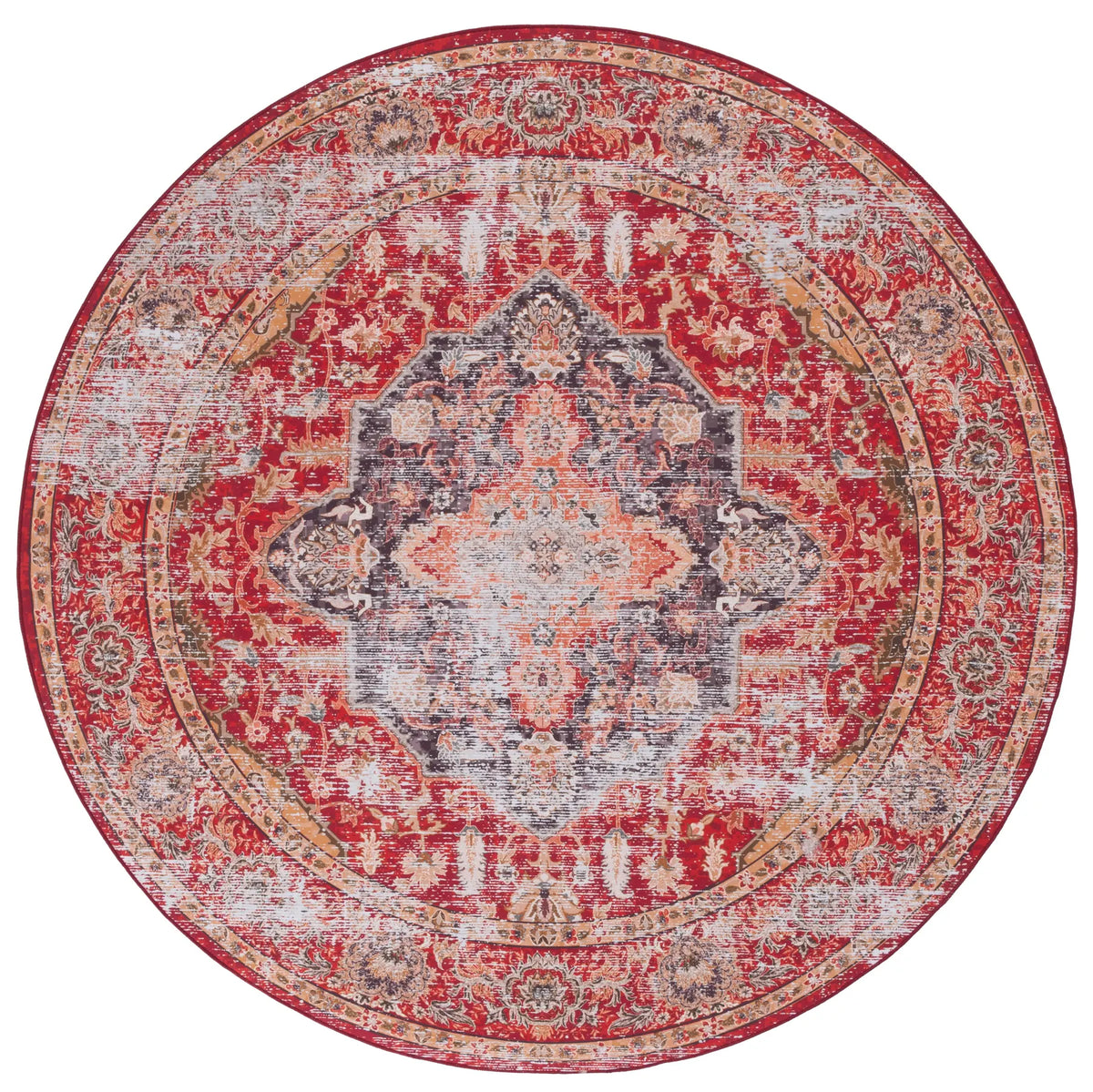 Safavieh Tucson 6'-0" x 6'-0" Rug in Rust / Gold