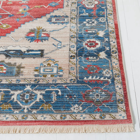 Safavieh Vintage Persian 4'-0" x 6'-0" Rug in Red / Blue