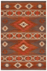 Safavieh Kilim 4'-0" x 6'-0" Rug in Brown / Dark Grey
