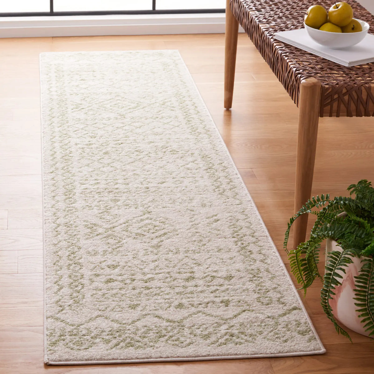 Safavieh Tulum 2'-0" x 8'-0" Rug in Ivory / Sage