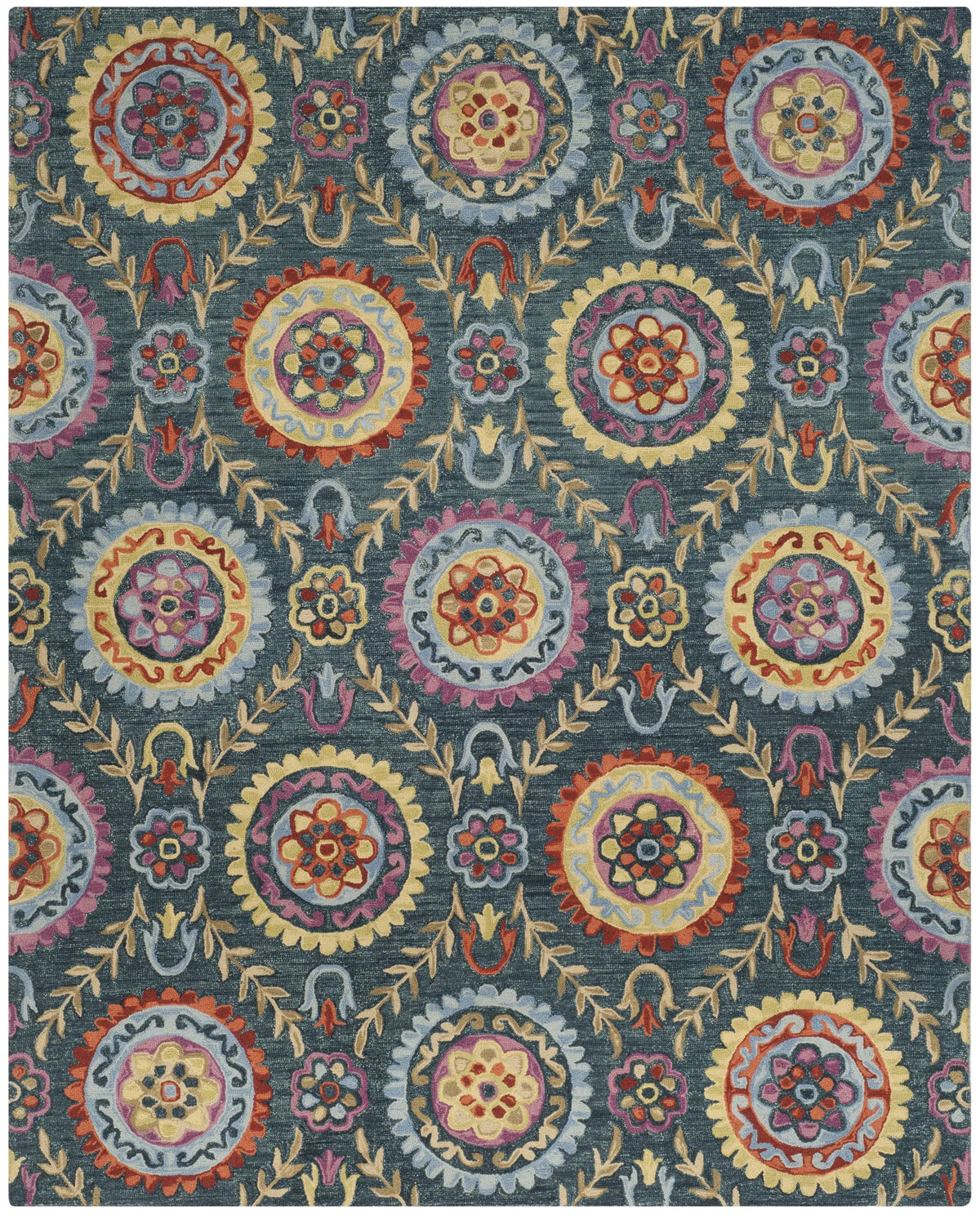 Safavieh Suzani 10'-0" x 14'-0" Rug in Blue / Multi
