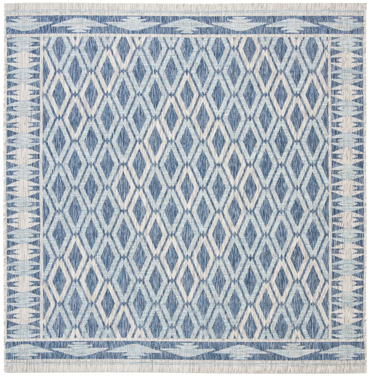 Safavieh Courtyard 6'-7" x 6'-7" Rug in Navy / Grey