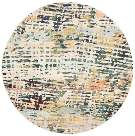 Safavieh Madison 5'-0" x 5'-0" Rug in Beige / Navy