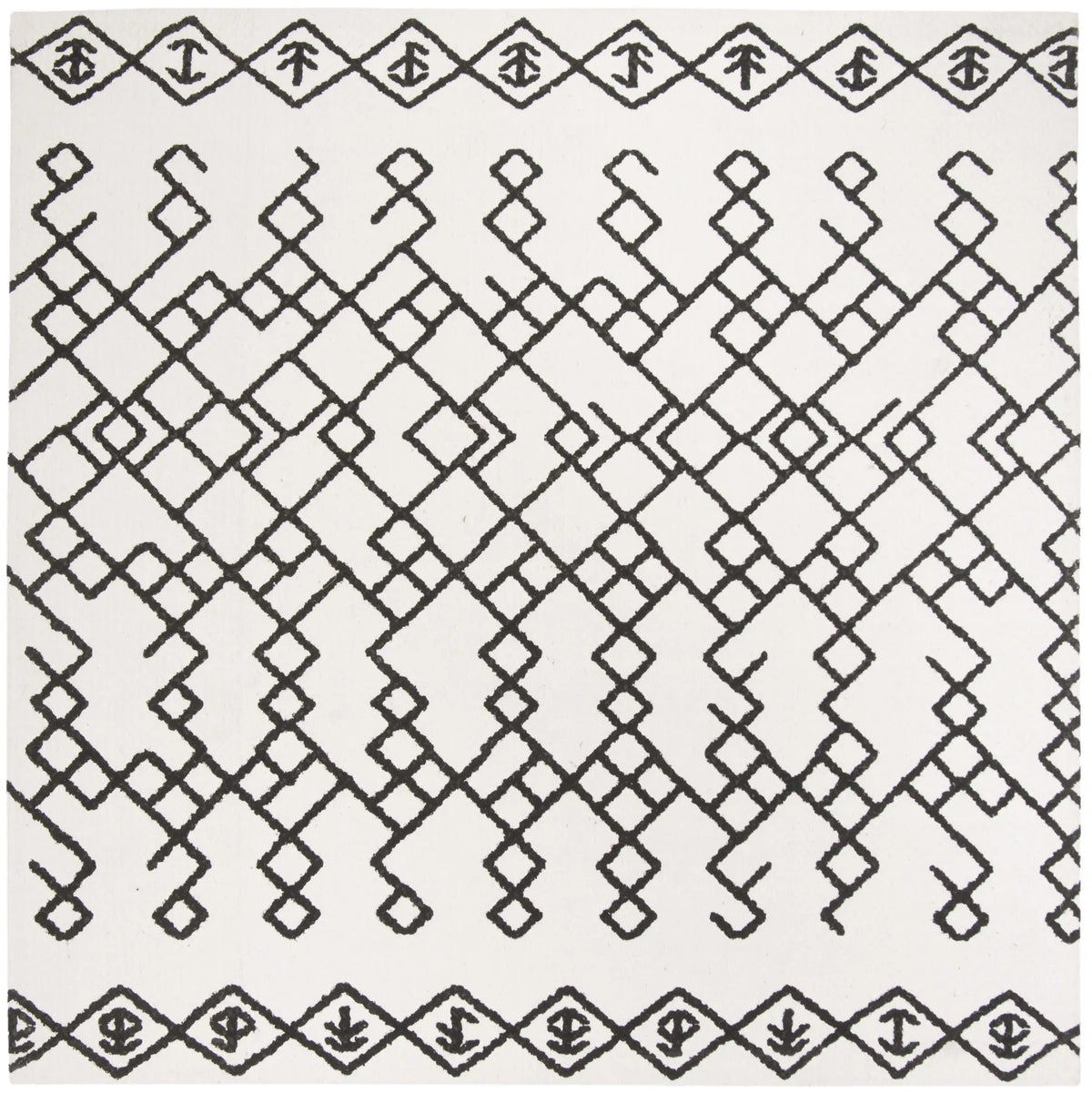 Safavieh Cedar Brook 6'-0" x 6'-0" Rug in Ivory / Black