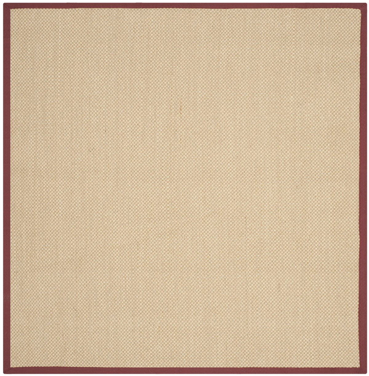 Safavieh Natural Fiber 6'-0" x 6'-0" Rug in Maize / Burgundy