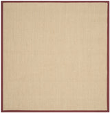 Safavieh Natural Fiber 6'-0" x 6'-0" Rug in Maize / Burgundy