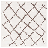 Safavieh Berber Shag 5'-1" x 5'-1" Rug in Creme / Brown