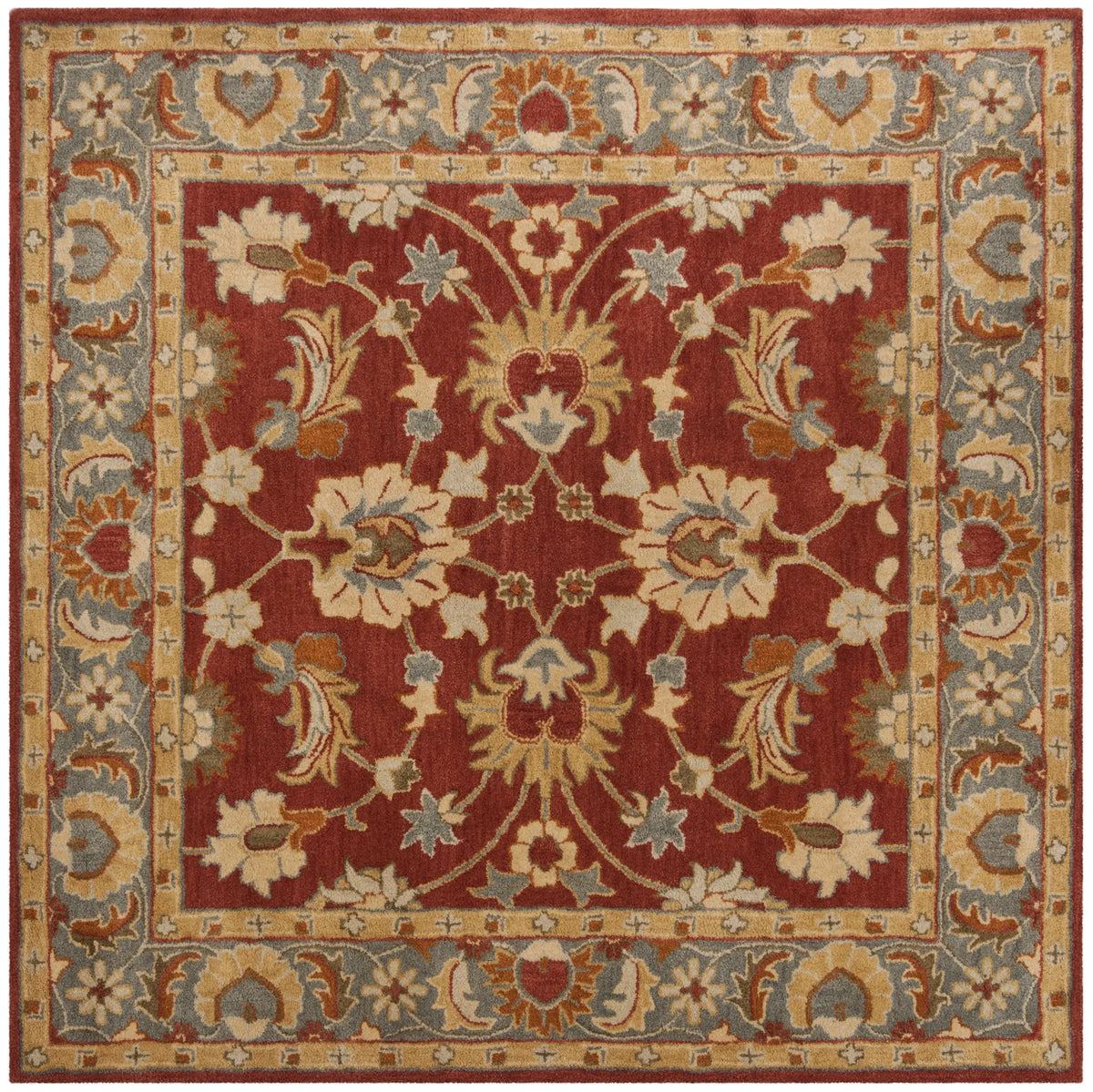 Safavieh Heritage 6'-0" x 6'-0" Rug in Red / Blue