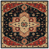 Safavieh Heritage 6'-0" x 6'-0" Rug in Navy / Red