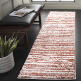 Safavieh Rumi Shag 2'-2" x 8'-0" Rug in Rust / Ivory