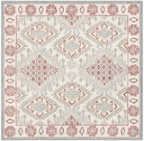 Safavieh Micro-Loop 5'-0" x 5'-0" Rug in Ivory / Red