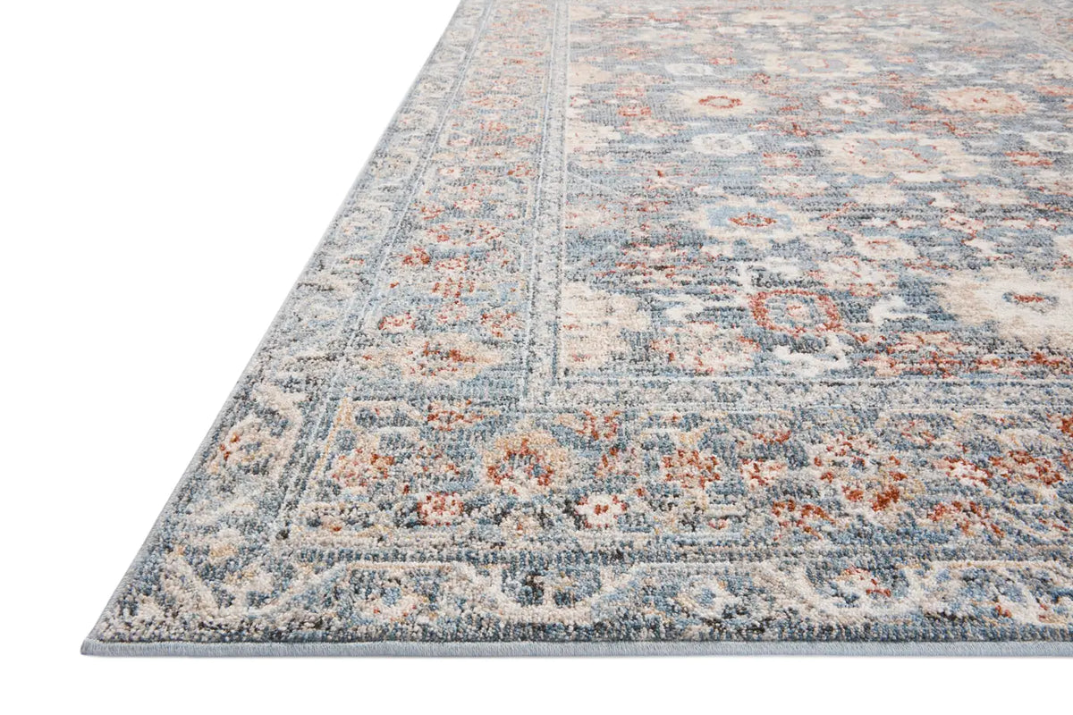 Loloi Odette Odt-07 Sky/Rust Rug - rug corner