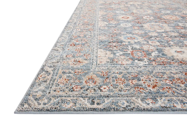 Loloi Odette Odt-07 Sky/Rust Rug - rug corner