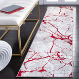 Safavieh Amelia 2'-0" x 8'-0" Rug in Grey / Red