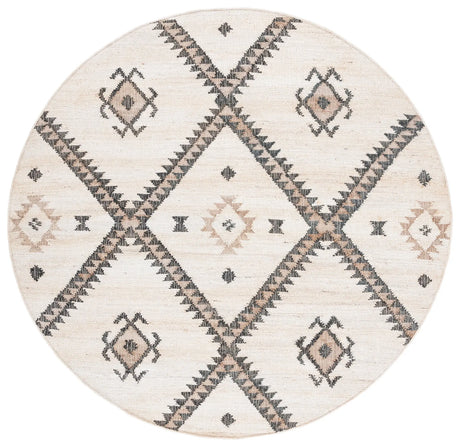 Safavieh Kilim 7'-0" x 7'-0" Rug in Ivory / Black
