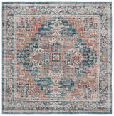 Safavieh Vintage Tabriz 6'-7" x 6'-7" Rug in Blue / Rust