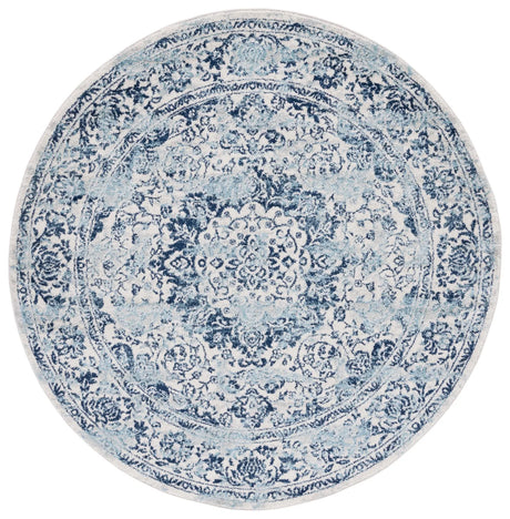 Safavieh Tulum 6'-7" x 6'-7" Rug in Ivory / Blue