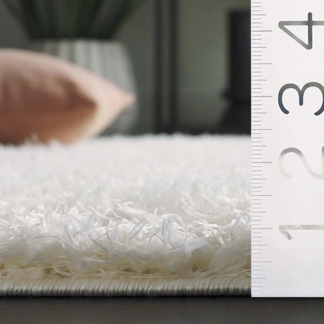 Safavieh Lindsay Shag 4'-0" x 6'-0" Rug in Ivory