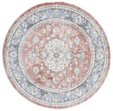 Safavieh Jasmine 5'-3" x 5'-3" Rug in Rust / Blue