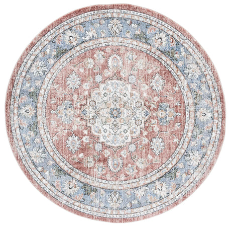 Safavieh Jasmine 5'-3" x 5'-3" Rug in Rust / Blue