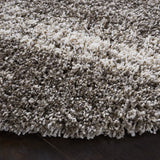Safavieh Hudson Shag 7'-0" x 7'-0" Rug in Ivory / Grey