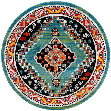 Safavieh Vintage Hamadan 6'-7" x 6'-7" Rug in Green / Black