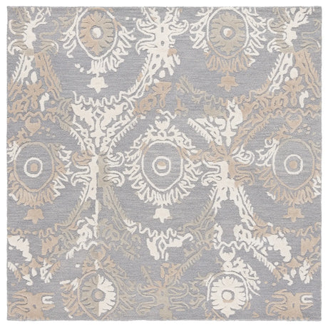 Safavieh Ebony 6'-0" x 6'-0" Rug in Grey / Ivory