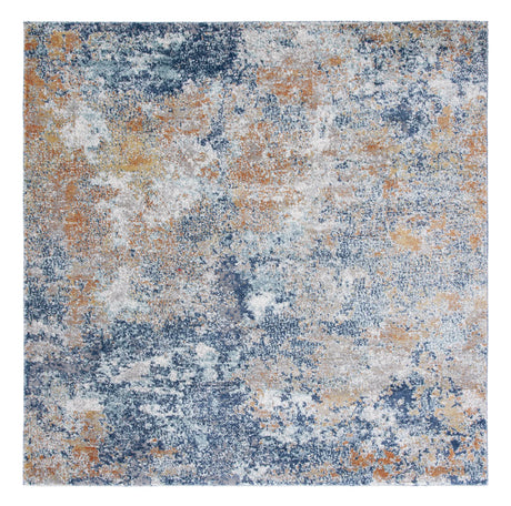 Safavieh Aston 6'-7" x 6'-7" Rug in Navy / Gold
