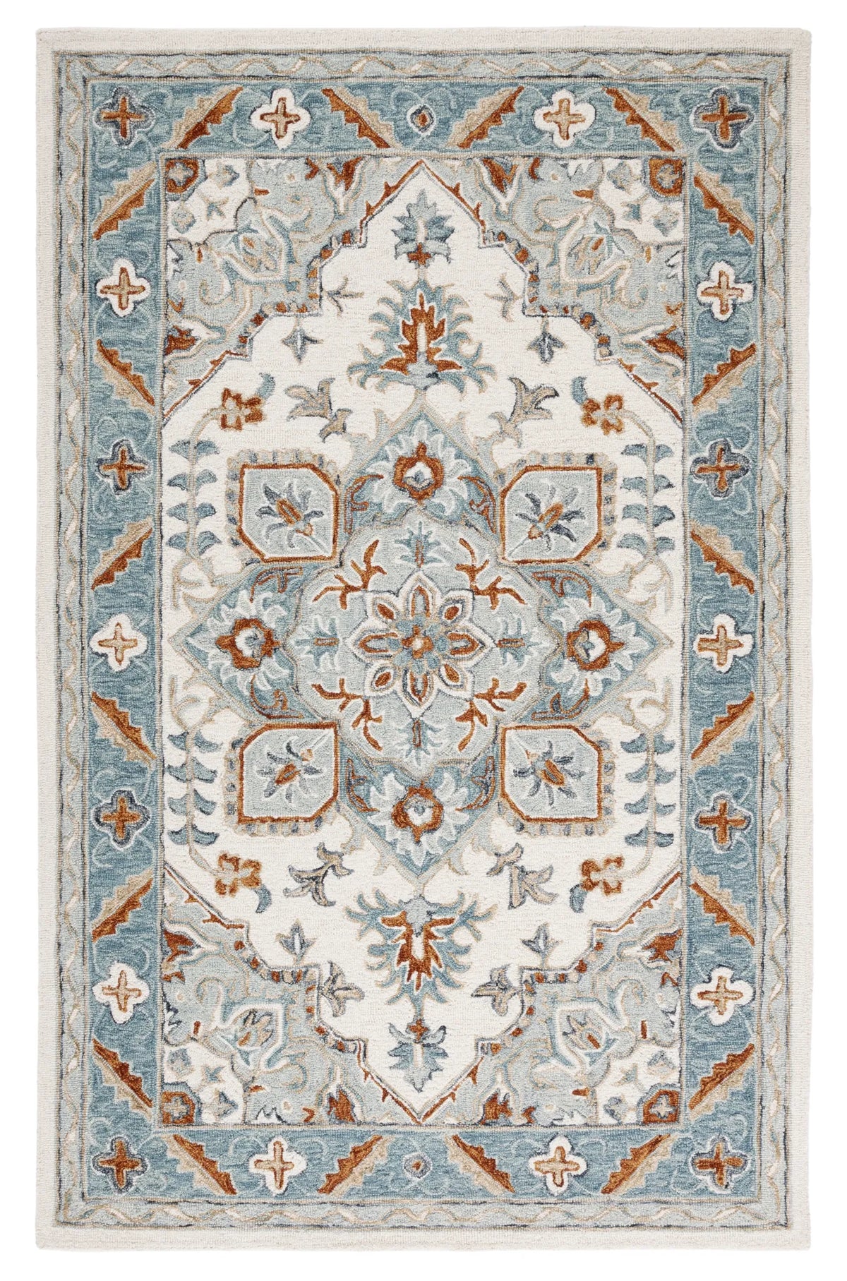 Safavieh Metro 4'-0" x 6'-0" Rug in Ivory / Blue