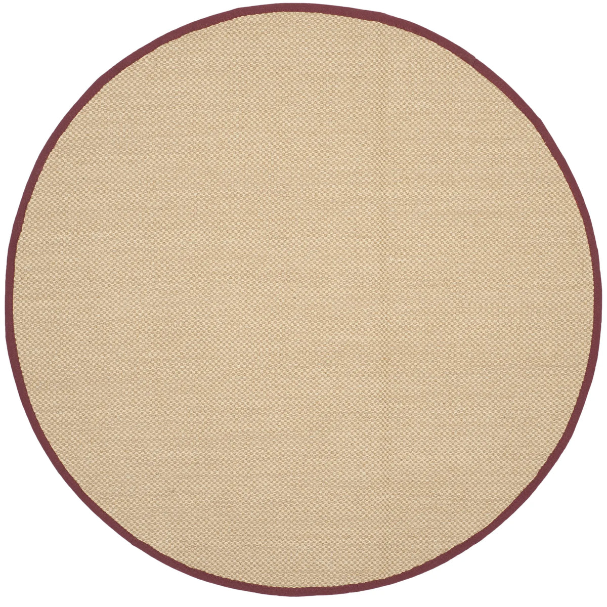 Safavieh Natural Fiber 6'-0" x 6'-0" Rug in Maize / Burgundy
