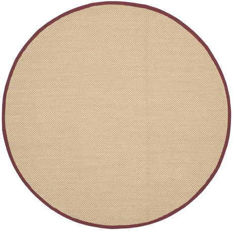 Safavieh Natural Fiber 6'-0" x 6'-0" Rug in Maize / Burgundy