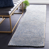 Safavieh Metro 2'-3" x 9'-0" Rug in Light Blue / Ivory