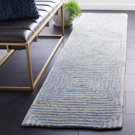 Safavieh Metro 2'-3" x 9'-0" Rug in Light Blue / Ivory