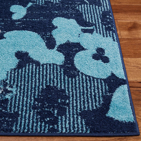 Safavieh Adirondack 4'-5" x 6'-5" Rug in Navy / Aqua
