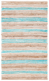 Safavieh Cape Cod 3'-0" x 5'-0" Rug in Natural / Teal