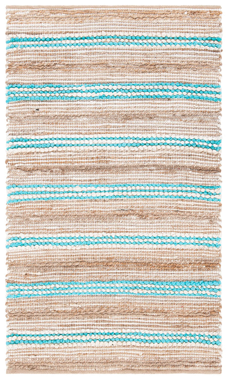 Safavieh Cape Cod 3'-0" x 5'-0" Rug in Natural / Teal