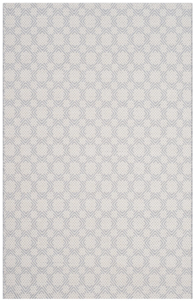 Safavieh Klc-Cotton Kilim 4'-0" x 6'-0" Rug in Silver / Ivory