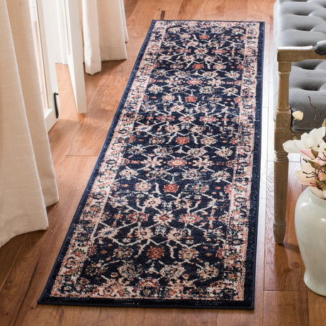Safavieh Charleston 2'-0" x 8'-0" Rug in Navy / Ivory