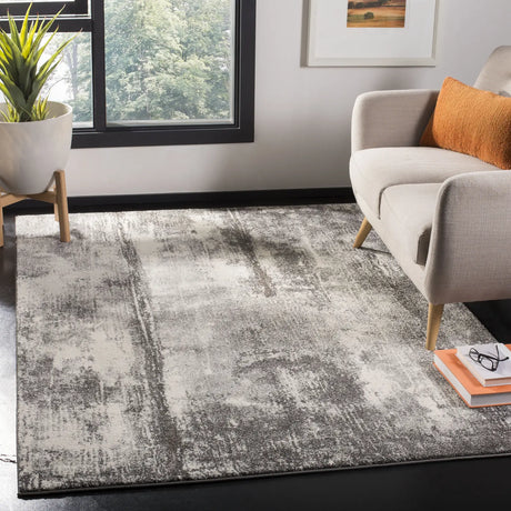 Safavieh Spirit 100 4'-0" x 6'-0" Rug in Dark Grey / Ivory