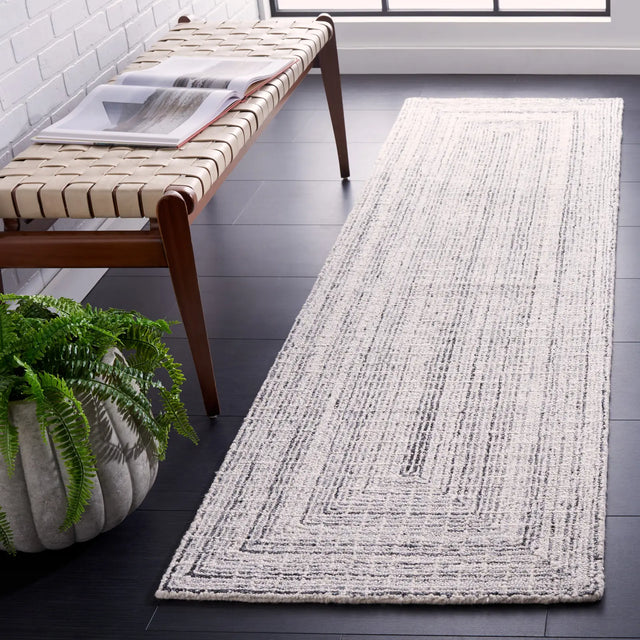 Safavieh Abstract 2'-3" x 8'-0" Rug in Black / Ivory