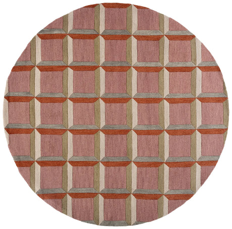 Safavieh Genre 7'-0" x 7'-0" Rug in Pink / Beige