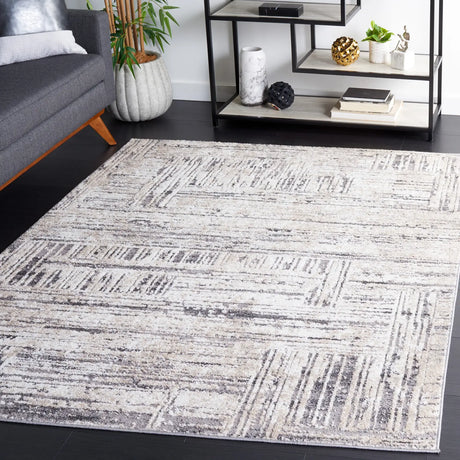 Safavieh Opal 4'-0" x 6'-0" Rug in Ivory / Dark Grey