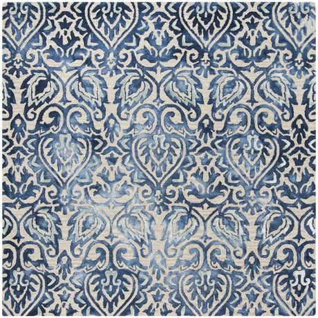 Safavieh Dip Dye 7'-0" x 7'-0" Rug in Royal Blue / Beige