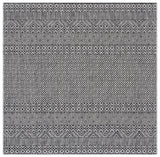 Safavieh Courtyard 5'-3" x 5'-3" Rug in Grey / Black