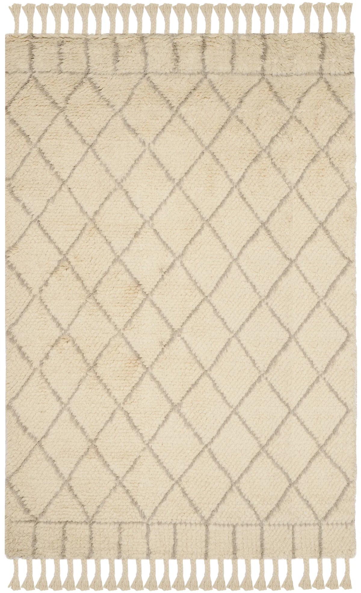 Safavieh Casablanca 6'-0" x 9'-0" Rug in Ivory / Light Grey