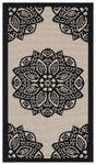 Safavieh Courtyard 2'-0" x 3'-7" Rug in Beige / Black